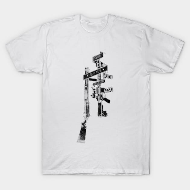 God Guns Freedom T-Shirt by arxitrav